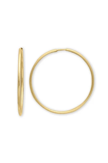 3.7 Cm Altın İnce Model Halka Küpe (KP0230)