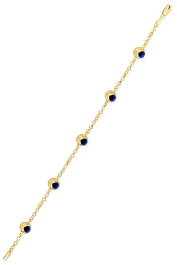 Altın 14 Ayar 5'li Göz Nazar Bileklik (BLK0060)