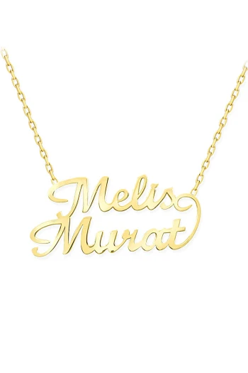 Altın 14 Ayar İki İsimli Kolye (KLY0172)