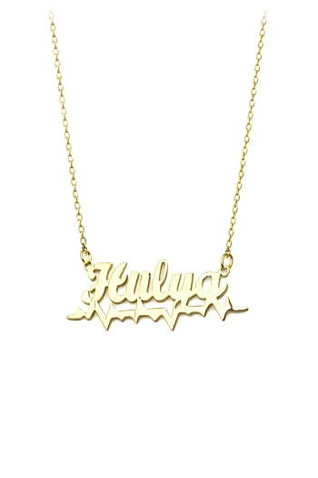 Altın 14 Ayar Kalp Atışı İsim Kolye (KLY1694)