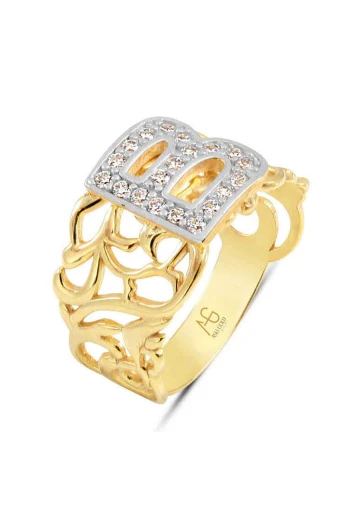 Altın B Harfi Yüzük (YZK0025)