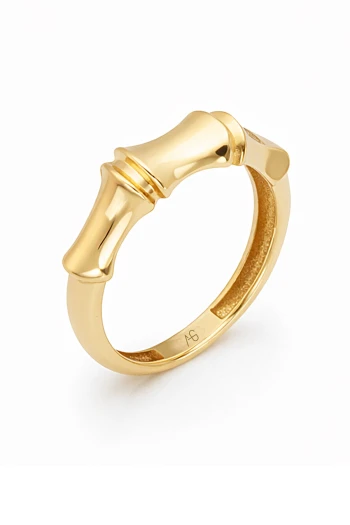 Altın Bambu Model Taşsız Yüzük (YZK1430)