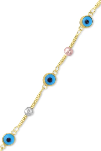 Altın Cesika Zincirli Nazar Bileklik (BLK0195)