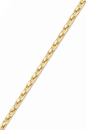 Altın Yan Burgu Unisex Bileklik (BLK1085)