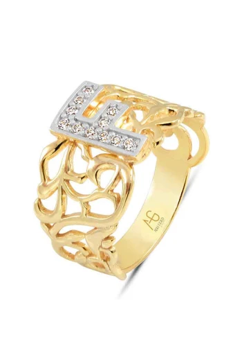 Altın F Harfi Yüzük (YZK0020)