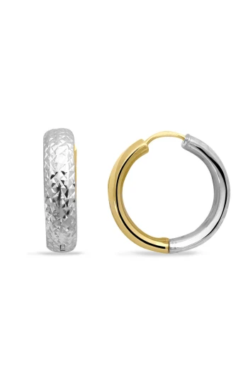 Altın Günlük Taşsız Bombeli Halka Küpe (KP0147)