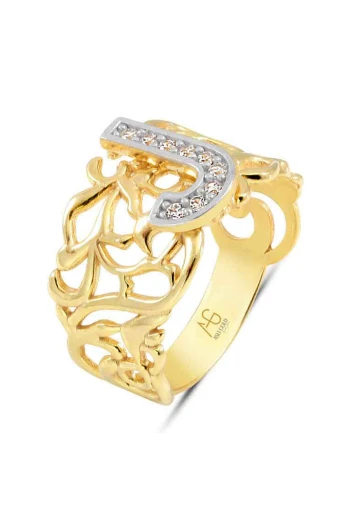 Altın J Harfi Yüzük (FTY0015)