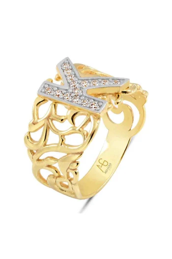 Altın K Harfi Yüzük (FTY0014)