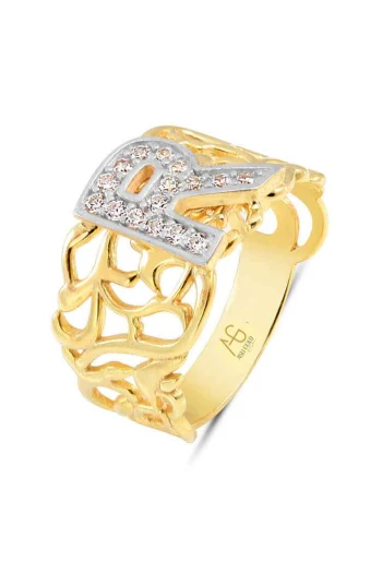 Altın R Harfi Yüzük (YZK0007)