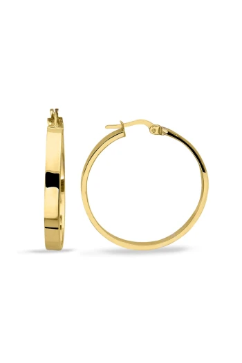 Altın Ray Model Halka Küpe (KP0177)