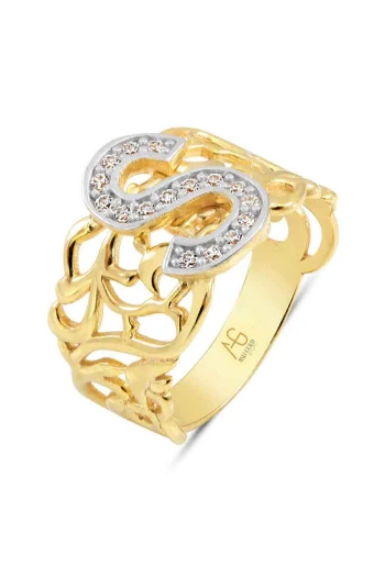 Altın S Harfi Yüzük (YZK0006)