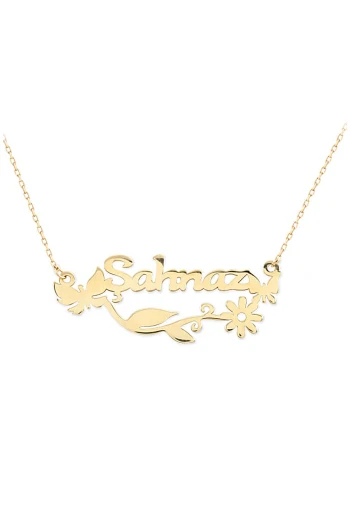 Altın Tek İsimli Tasarım Kolye (KLY0173)