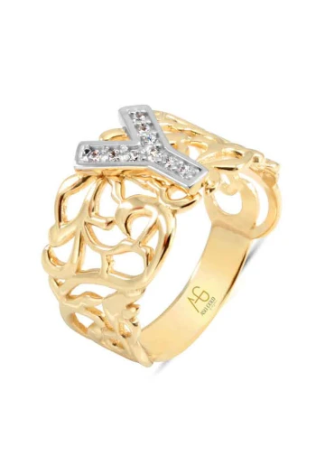 Altın Y Harfi Yüzük (YZK0002)