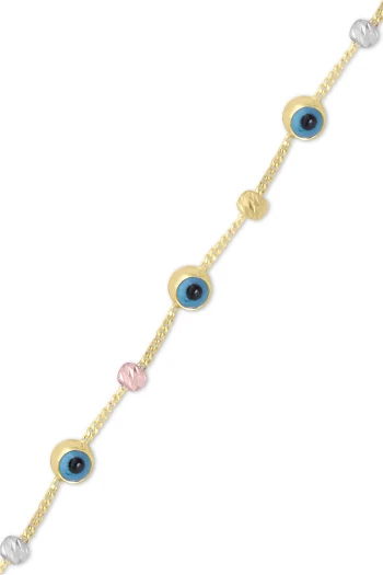 Dorika Toplu Altın Nazar Bileklik (BLK0189)