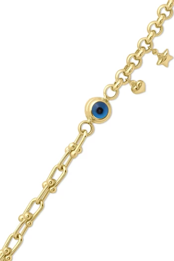 Göz Detay Altın Charm Bileklik (BLK0309)