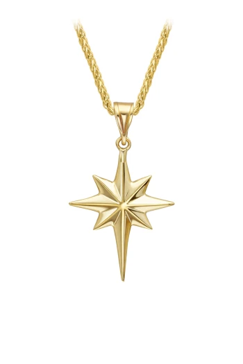 Küçük Boy Kuzey Yıldızı Altın Kolye (KLY1707)