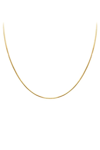 Orta Boy 55 Cm Balık Sırtı Altın Zincir Kolye (KLY1692)