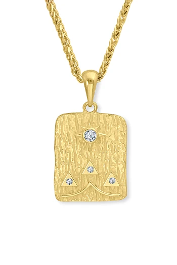 Taşlı Altın Deniz Ve Güneş Kolye (KLY1689)