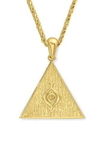 Üçgen Model Altın Yaşam Döngüsü Kolye (KLY1675)