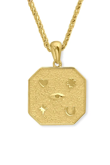 Üçgen Model Altın Yaşam Döngüsü Kolye (KLY1675)