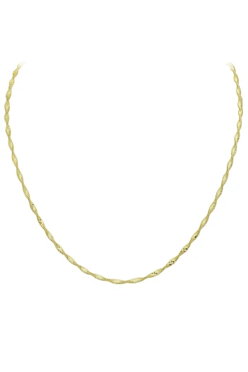 60 Cm Altın Singapur Işıltlı Zincir (KLY1727)