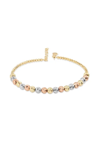 Altın 14 Ayar 3 Renkli Dorika Bilezik (BLZ0010)