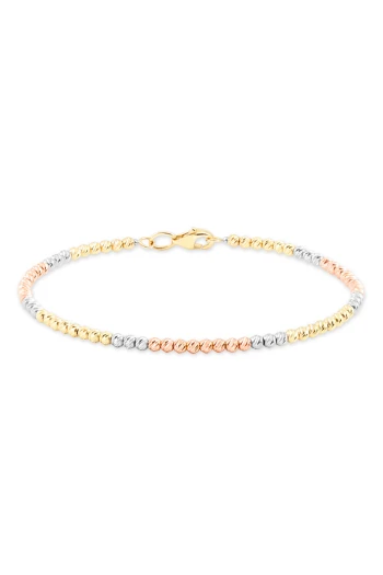 Altın 14 Ayar 3 Renkli Minik Toplu Bilezik (BLZ0014)