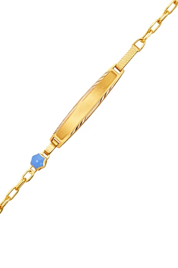 Altın 14 Ayar Forse Zincirli Unisex Bebek Künyesi (CKN0092)