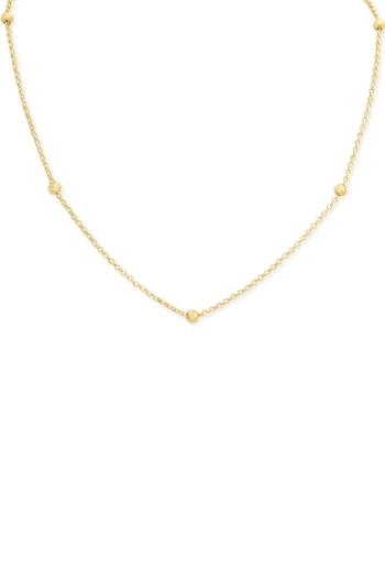 Altın 4Mm Dorika Toplu Sade Kolye (KLY1716)