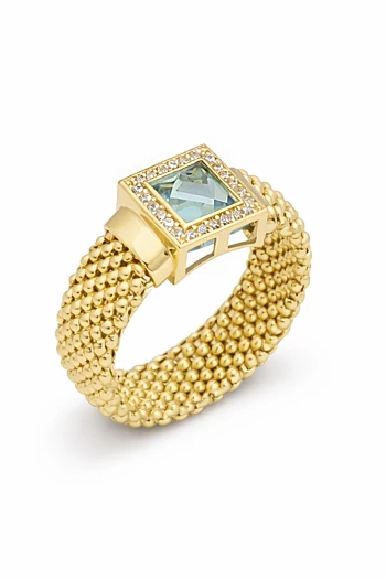 Altın Cesika Aqua Marine Taşlı Yüzük (YZK1500)