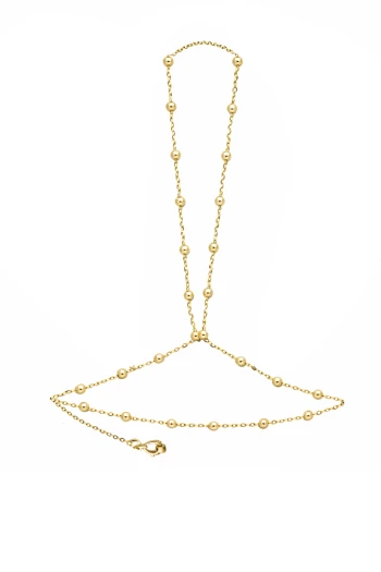 Altın Düz Toplu Sarmal Şahmeran Bileklik (BLK1095)