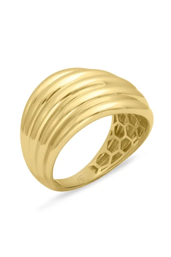 Altın Füzyon Dalga Yüzük (YZK1453)