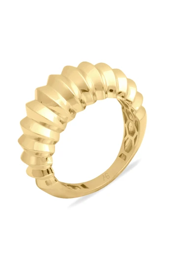 Altın Füzyon Yüksek Midye Yüzük (YZK1470)