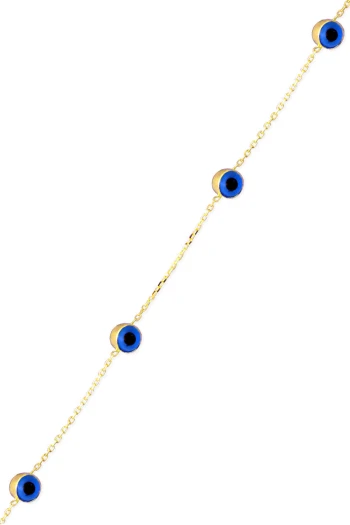 Altın Göz Boncuklu Spor Hediyelik Bileklik (BLK0049)