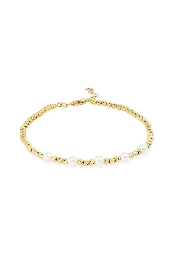 Altın İnci Detaylı Dorika Bilezik (BLZ0005)