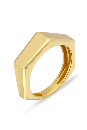 Köşeli Form Altın Yüzük (YZK1487)