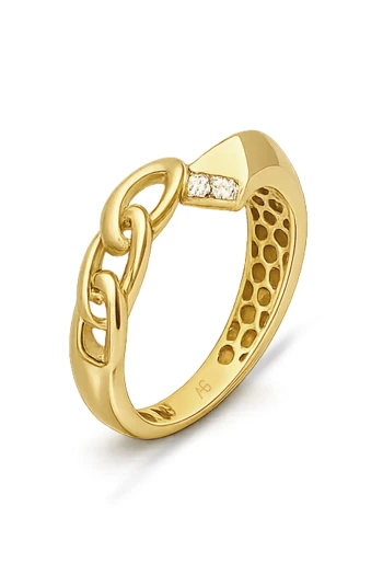 Altın Sarmal Kombin Yüzük (YZK1495)