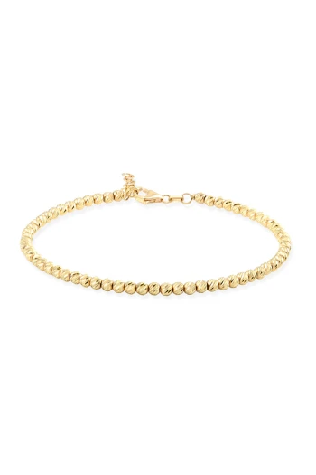 Altın Tek Sıra İri Toplu Dorika Bilezik (BLZ0012)