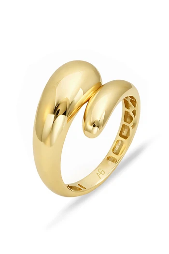 Bant Model Altın Drop Yüzük (YZK1444)