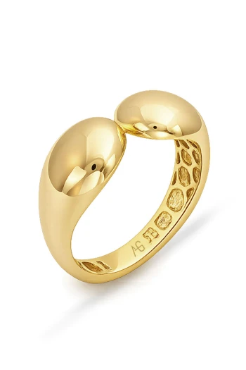 Bombe Model Altın Drop Yüzük (YZK1443)