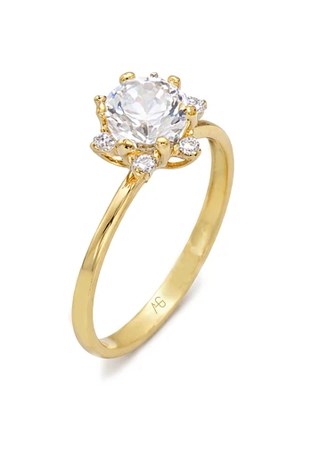 Evlilik Teklifi Altın Tektaş Yüzük (TKY0035)