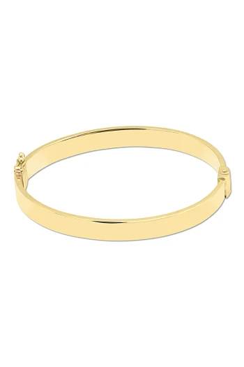 Kalın Düz Altın 14 Ayar Bilezik (BLZ0030)