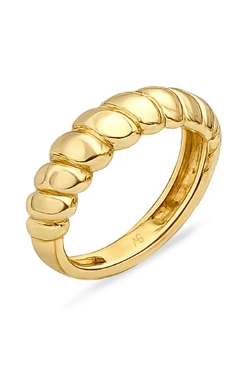 Taşsız Altın Pullu Yüzük (YZK1436)