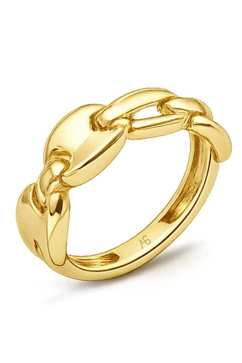 Zincir Model Taşsız Altın Yüzük (YZK1435)