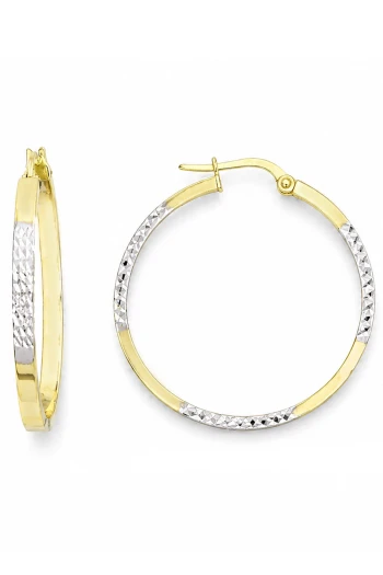 3.5 Cm Altın Kalem Geçişli Halka Küpe (KP1116)