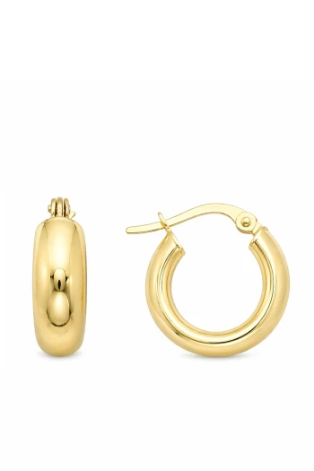 Altın 1.5 Cm Düz Halka Küpe (KP1106)