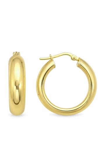 Altın 2.5 Cm Düz Halka Küpe (KP1108)