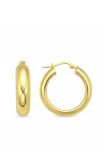 Altın 2 Cm Düz Halka Küpe (KP1107)