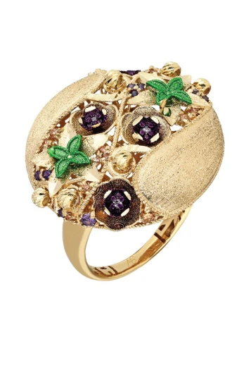 Altın Gül Detay İtalyan Yüzük (YZK1505)