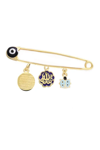 Altın Sallantılı Erkek Bebek İsimsiz Omuz İğnesi (IGN0091)